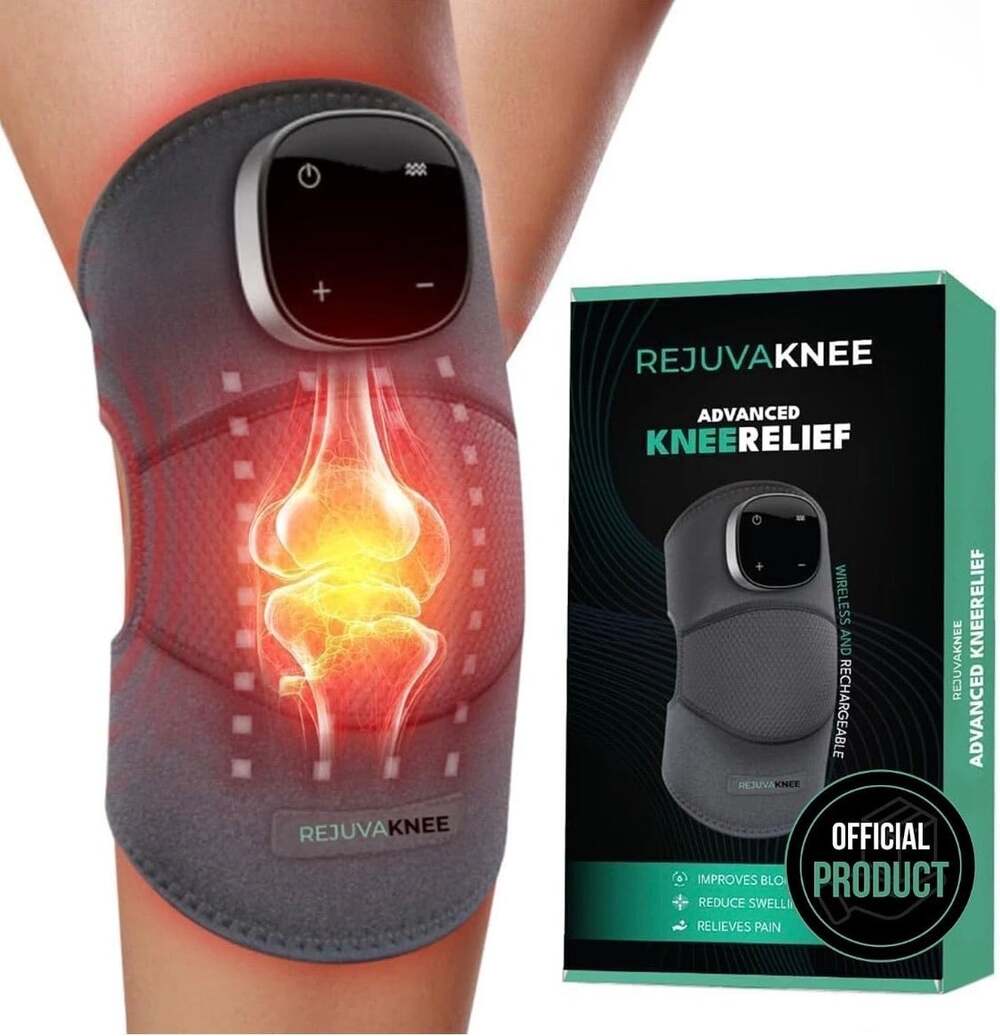 RejuvaKnee Advanced Cordless Rechargeable Heat & Vibration Massager Wrap NIB